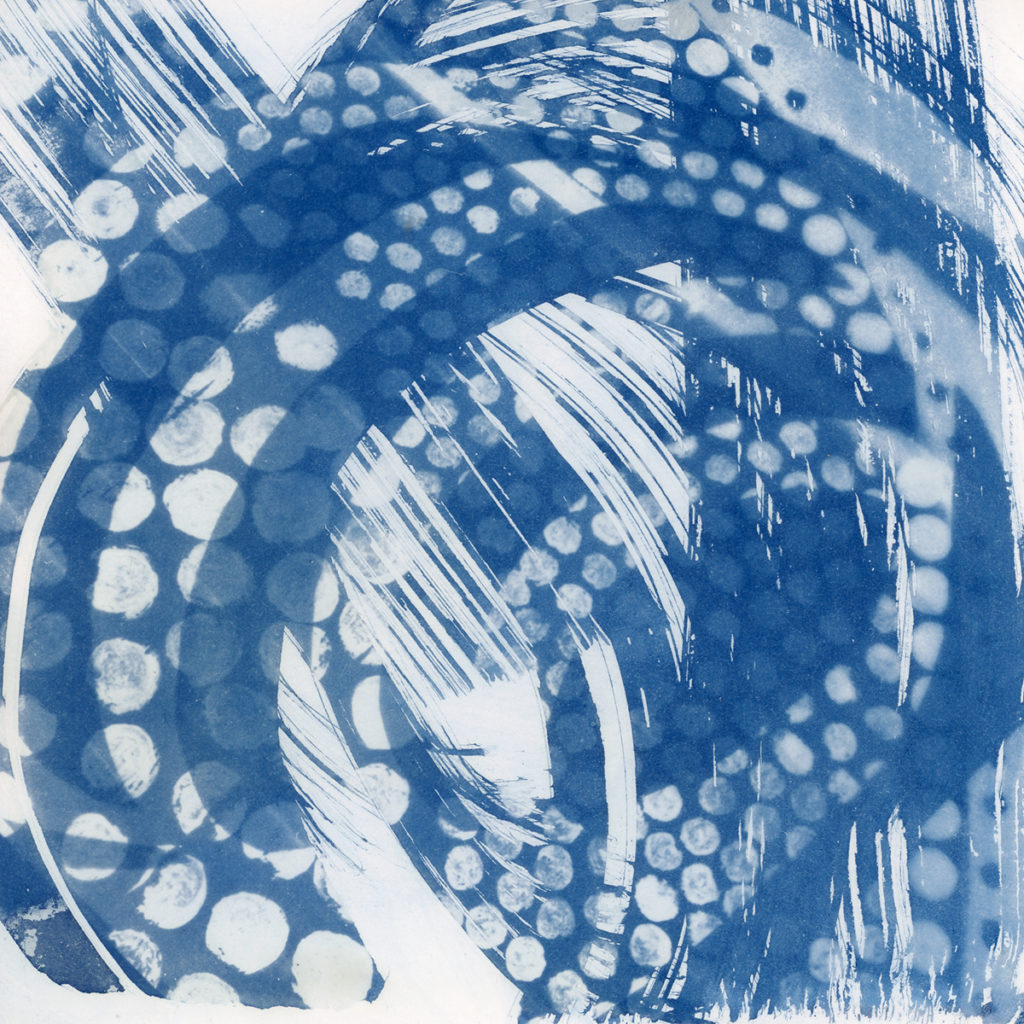 Octopus cyanotype by artist Karen Johanson